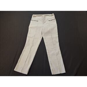 Carolina Belle Montreal Women's Size 10 Grey/White Pinstripe